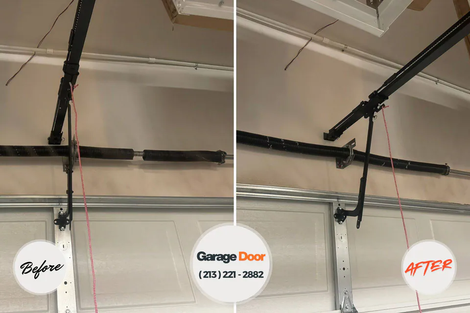 Before and after: garage door repair Shanor-Northvue, PA